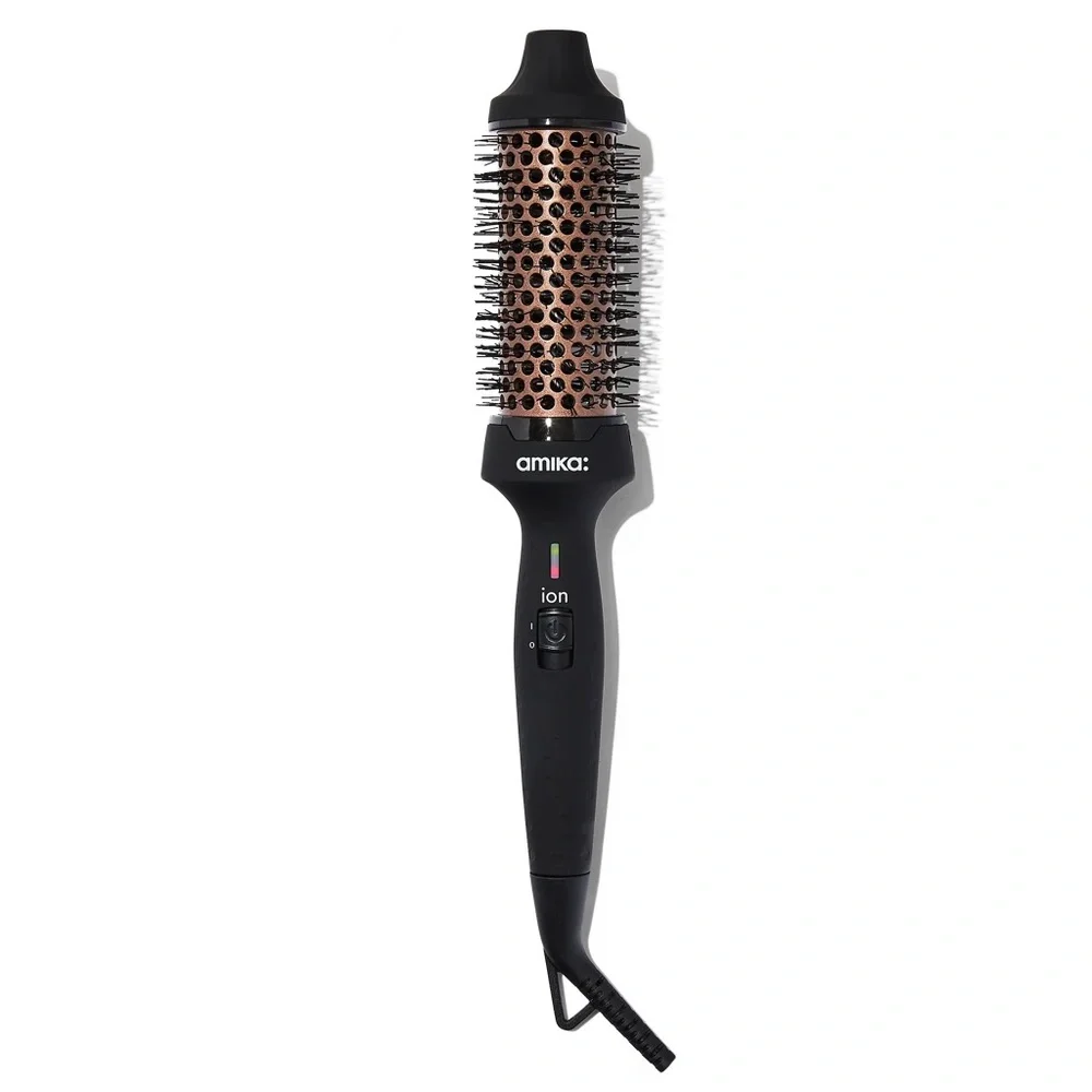 amika Round Ionic Hot Brush in Black and Rose Gold - Picture 1 of 2
